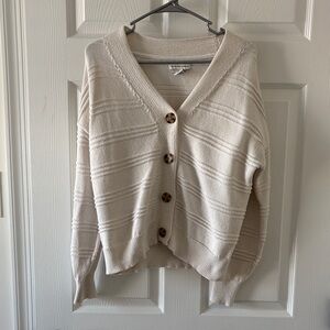 cupcakes & cashmere Cream Button-Up Cardigan